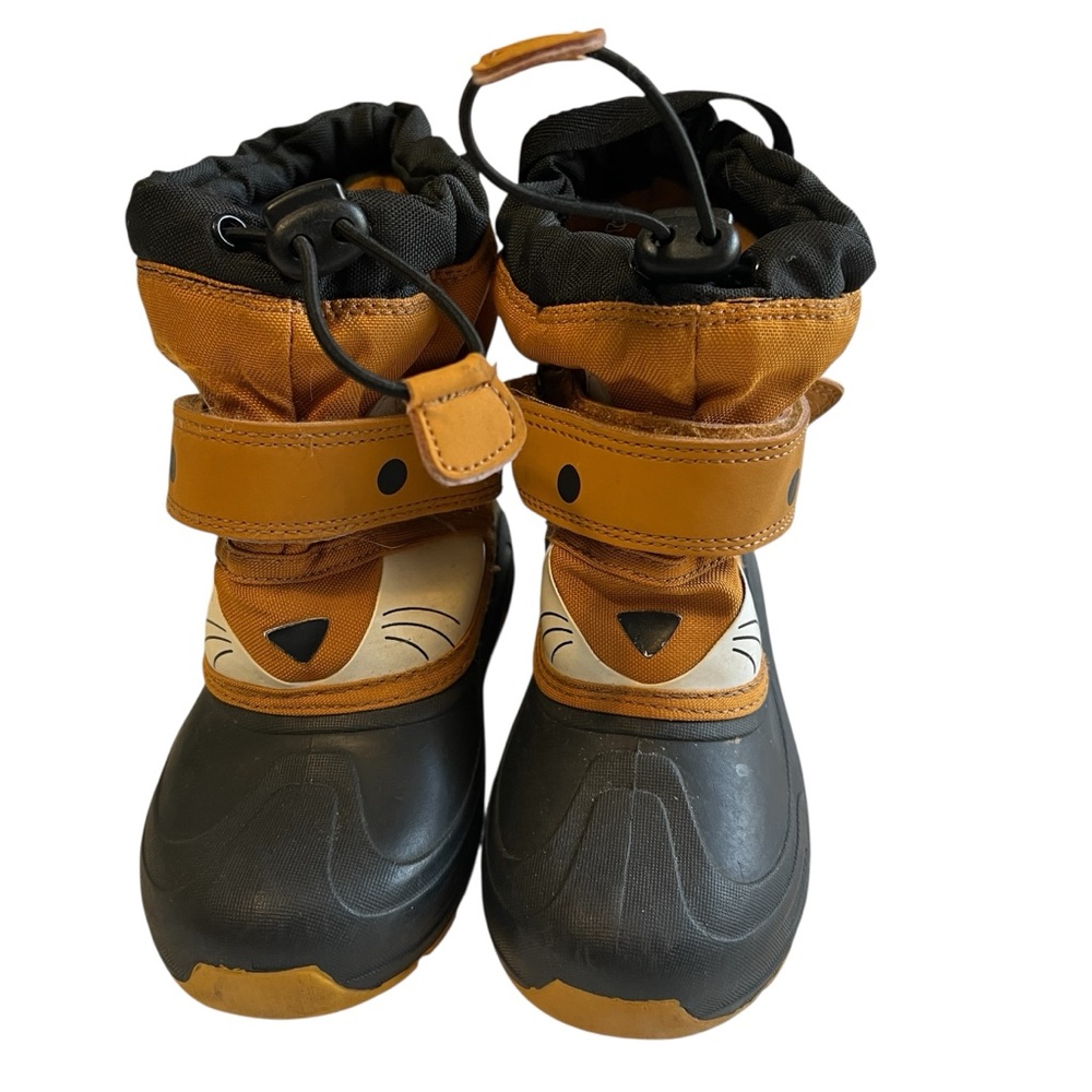 Cat & Jack Kids Brown and Black Fox Winter Boots